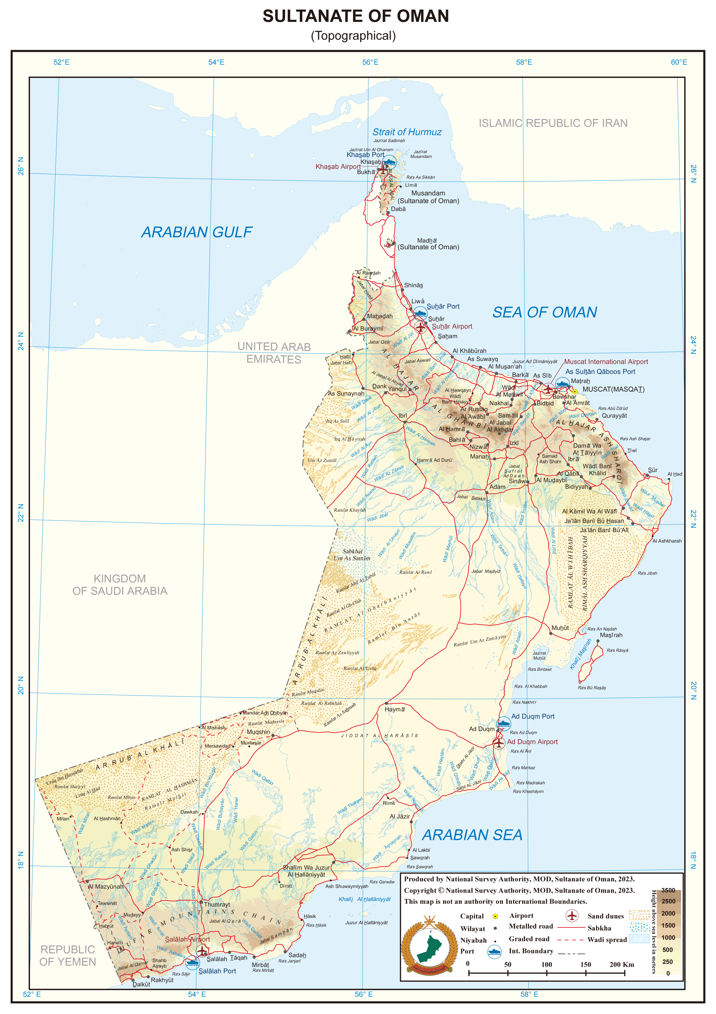 Location Map of Oman